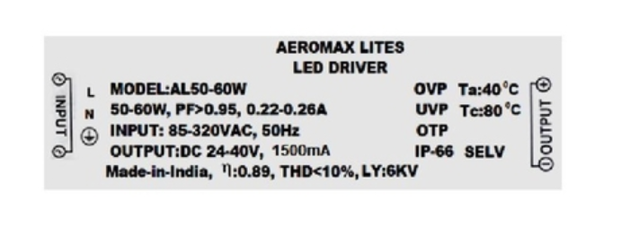 LED driver set suitable for COB type LED street light fixture/ 60W LED well Glass fitting